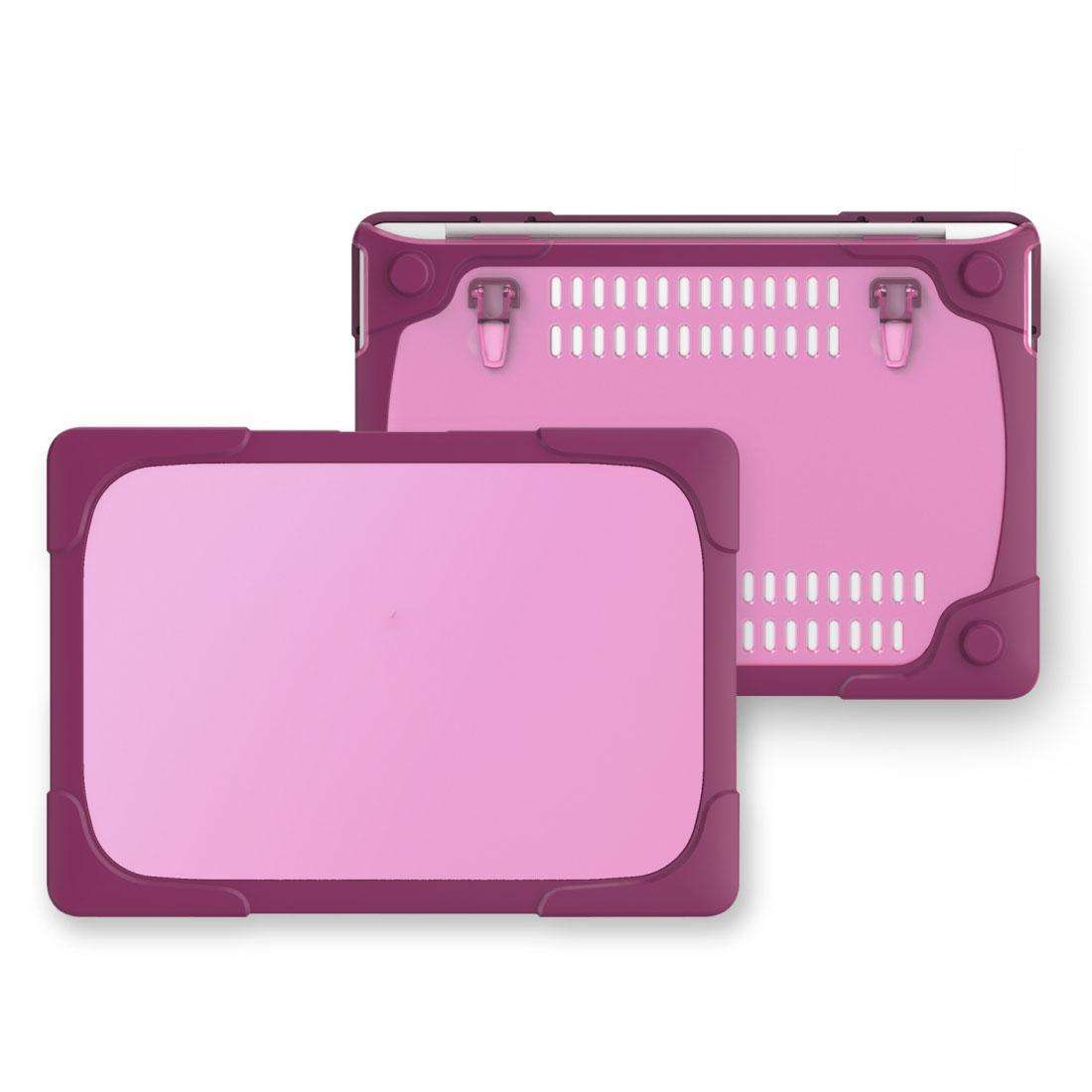 For Macbook Pro 13.3 inch (A1708) & with Touchbar (A1706) Laptop TPU + PC Folding Sho ... (Purple)