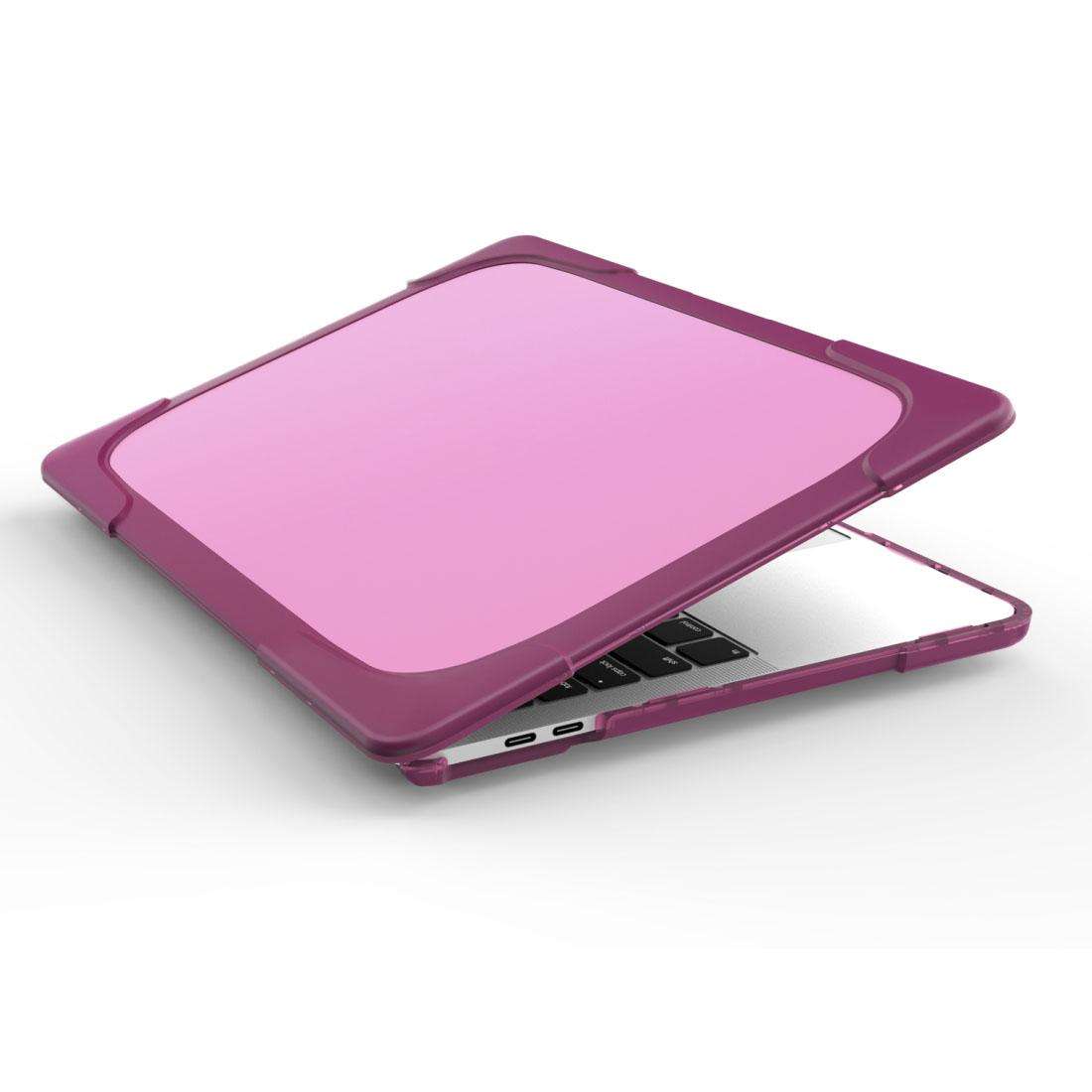 For Macbook Pro 13.3 inch (A1708) & with Touchbar (A1706) Laptop TPU + PC Folding Sho ... (Purple)