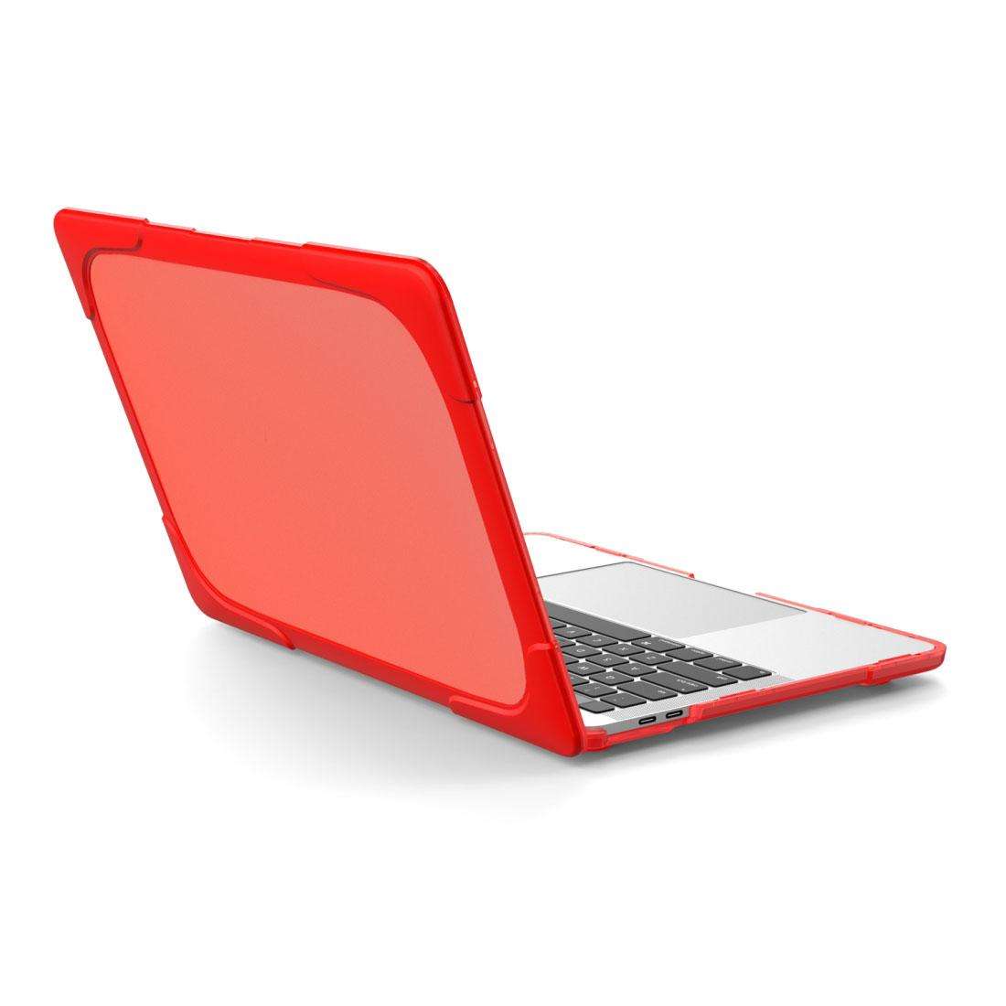 For Macbook Pro 13.3 inch (A1708) & with Touchbar (A1706) Laptop TPU + PC Folding Shockp ... (Red)
