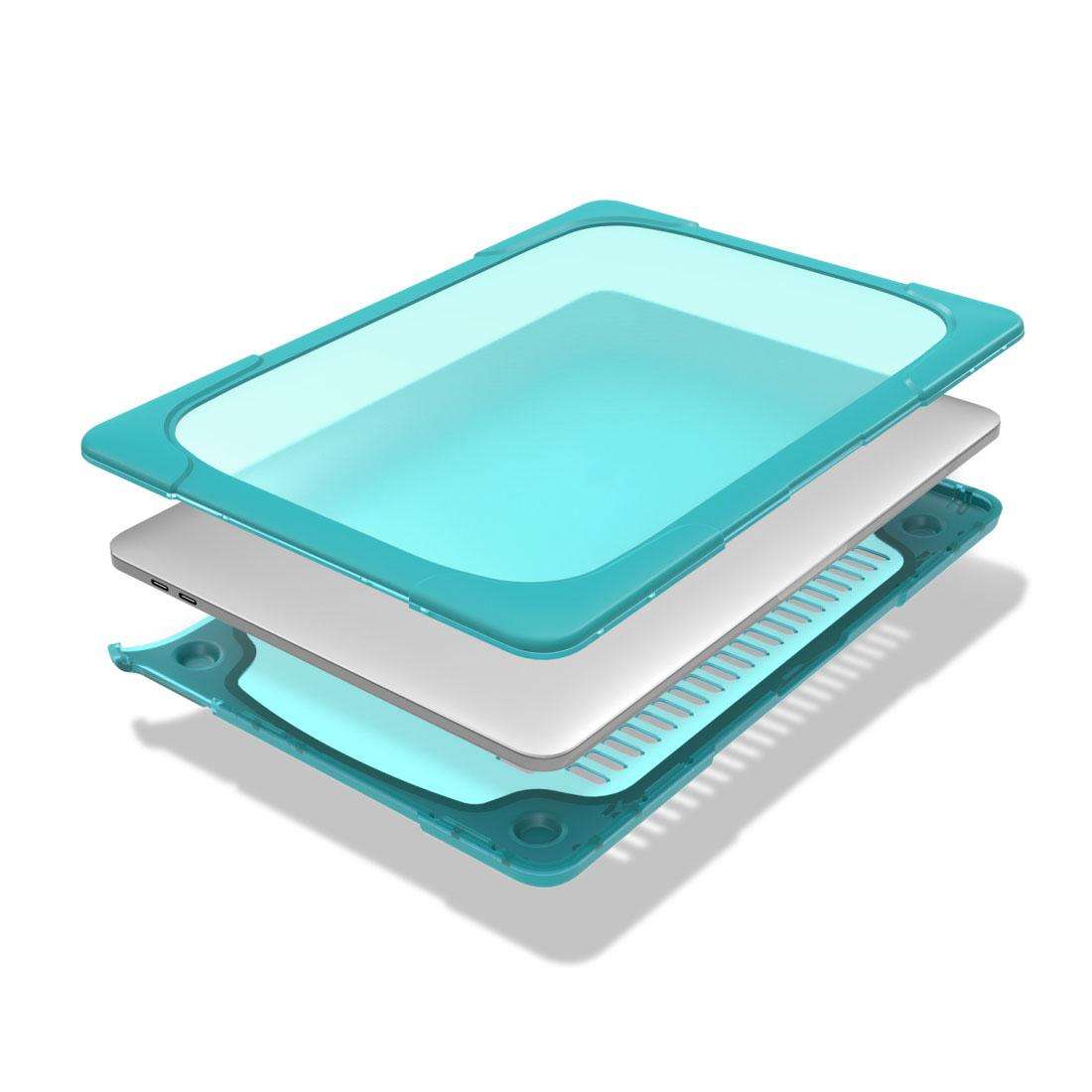 For Macbook Pro 13.3 inch (A1708) & with Touchbar (A1706) Laptop TPU + PC Folding ... (Baby Blue)