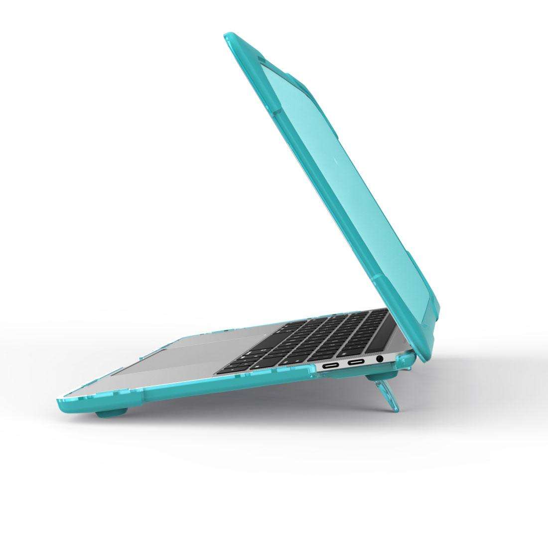 For Macbook Pro 13.3 inch (A1708) & with Touchbar (A1706) Laptop TPU + PC Folding ... (Baby Blue)