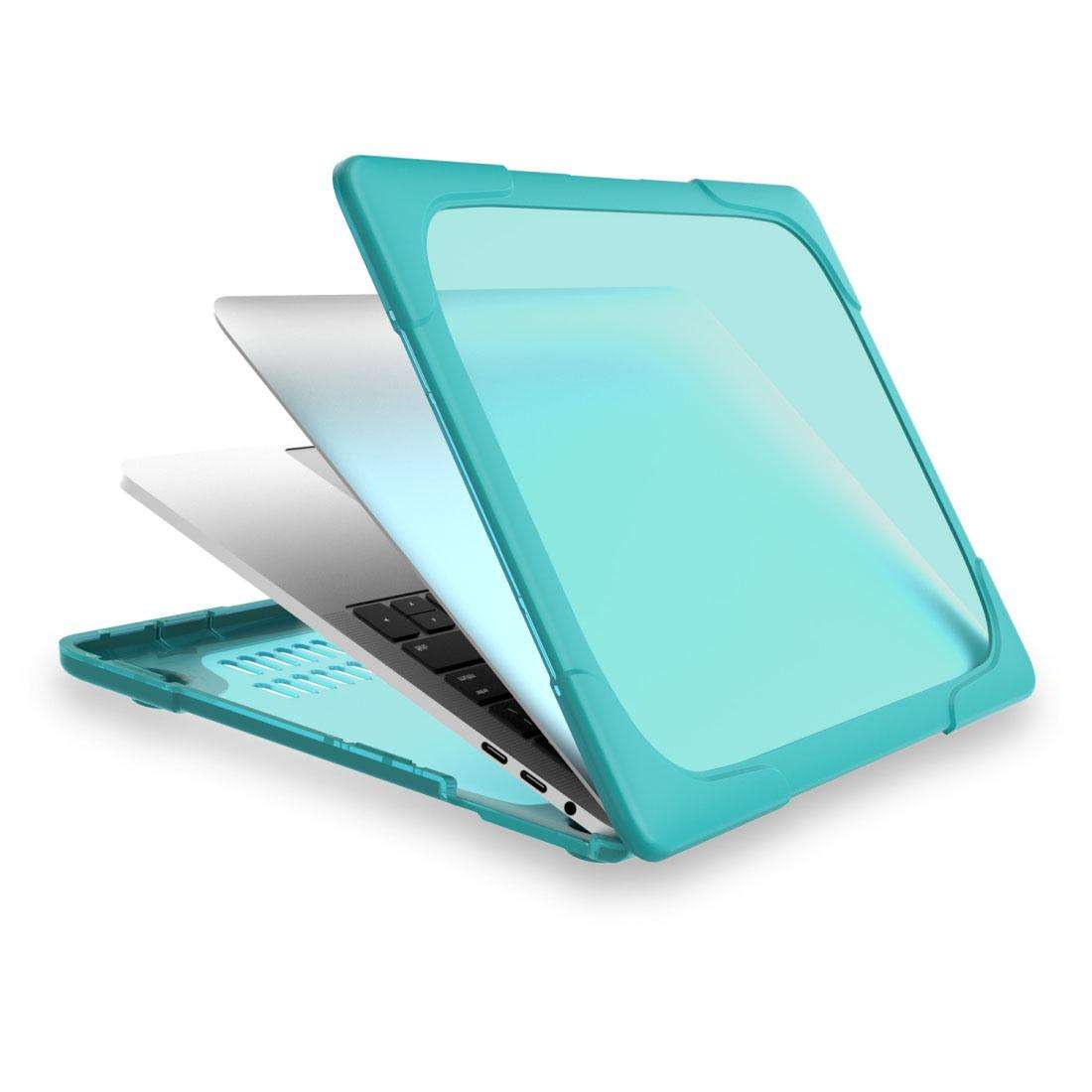 For Macbook Pro 13.3 inch (A1708) & with Touchbar (A1706) Laptop TPU + PC Folding ... (Baby Blue)