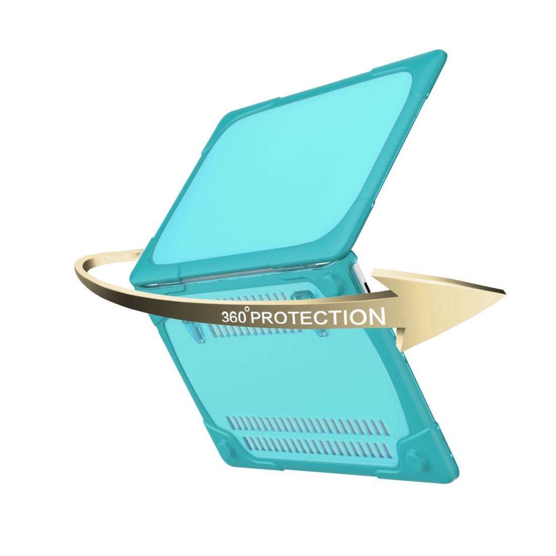 For Macbook Pro 13.3 inch (A1708) & with Touchbar (A1706) Laptop TPU + PC Folding ... (Baby Blue)
