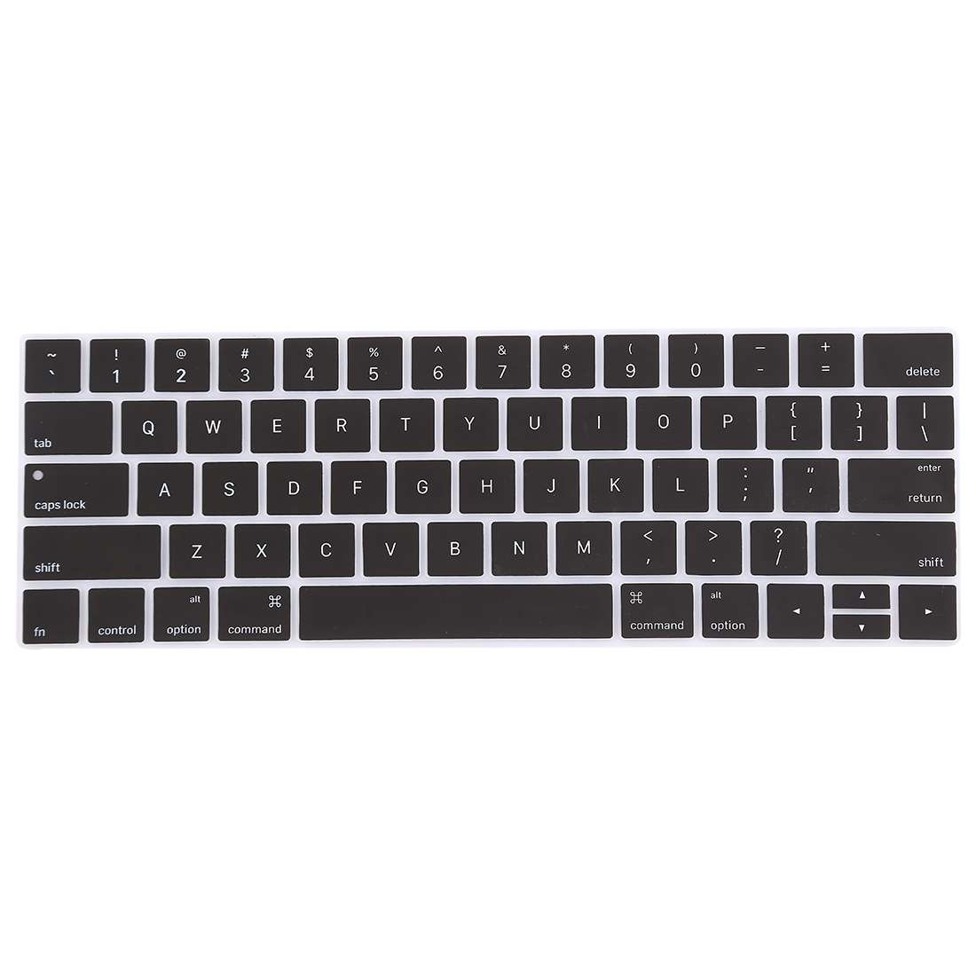 Keyboard Protector Silica Gel Film for MacBook Pro 13 / 15 with Touch Bar (A1706 / A19 ... (Black)
