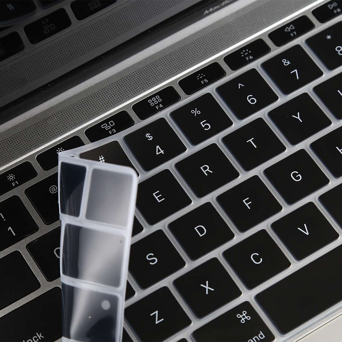 Keyboard Protector Silica Gel Film for MacBook Pro 13 / 15 with Touch Bar (A1706 / A19 ... (Black)