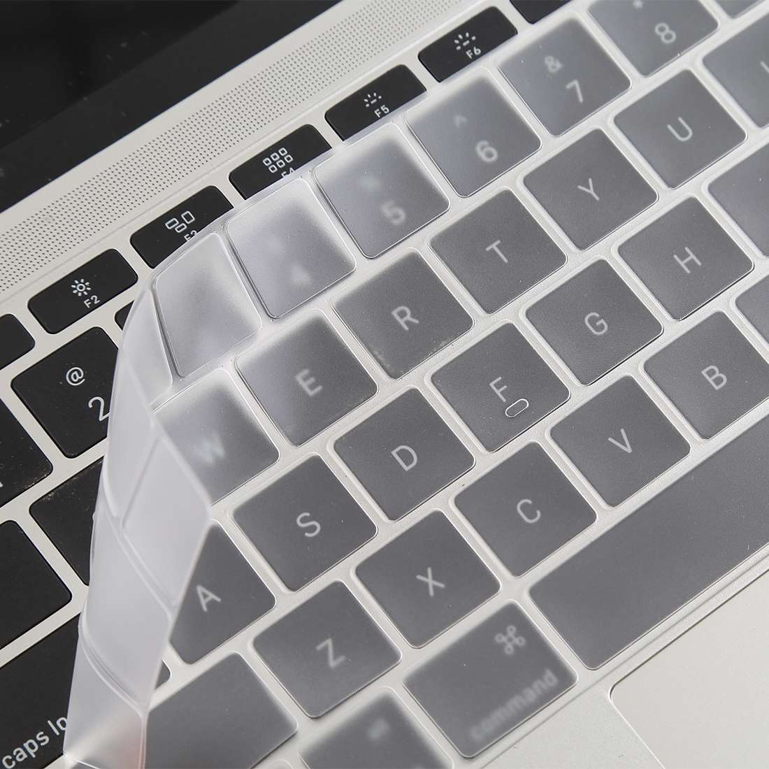 Keyboard Protector Silica Gel Film for MacBook Pro 13 / 15 with Touch Bar (A1706 ... (Transparent)