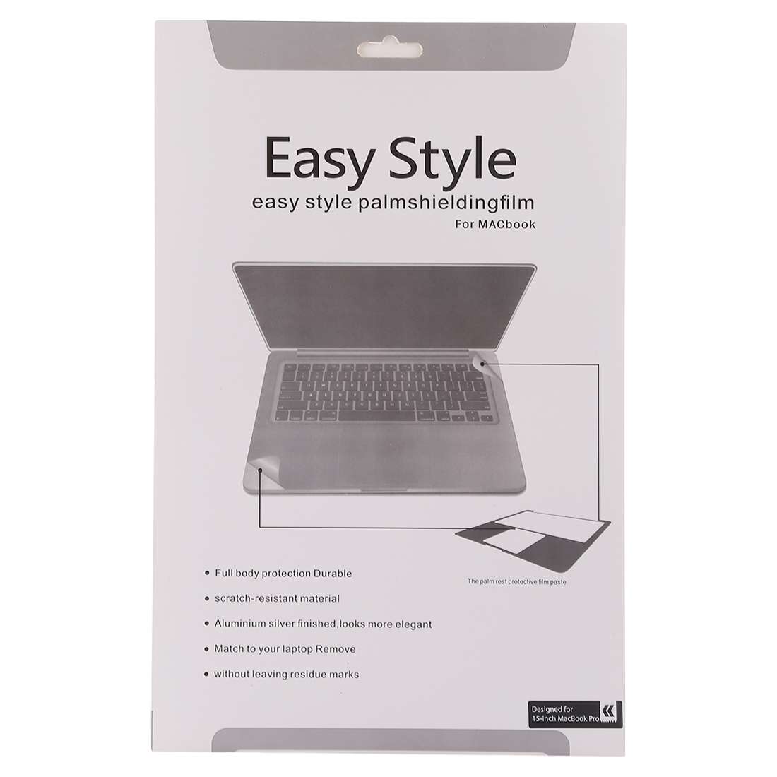 Palm & Trackpad Protector Full Sticker for MacBook Pro 15 (A1286) (Silver)