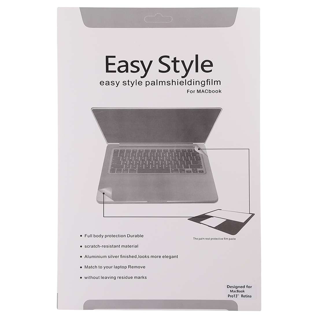 Palm & Trackpad Protector Full Sticker for MacBook Pro 13 Retina (A1425/A1502)(Silver)