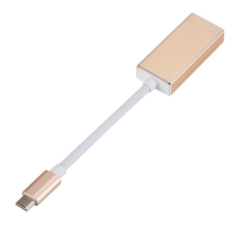 USB-C / Type-C 3.1 Male to Mini DP Female HD Converter, Length: 12cm(Gold)