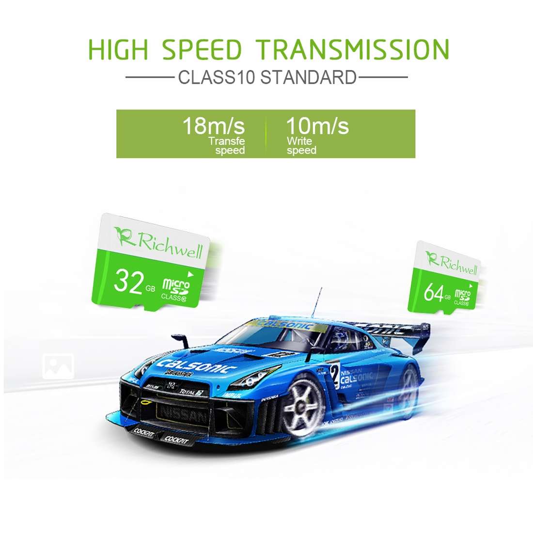 Richwell 16GB High Speed Class 10 Micro SD(TF) Memory Card