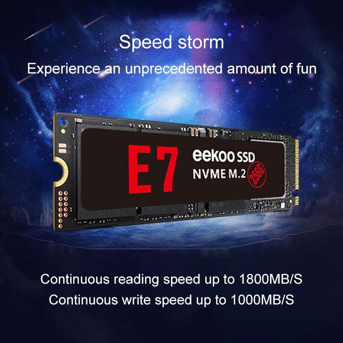 eekoo E7 NVME M.2 128GB PCI-E Interface Solid State Drive for Desktops / Laptops