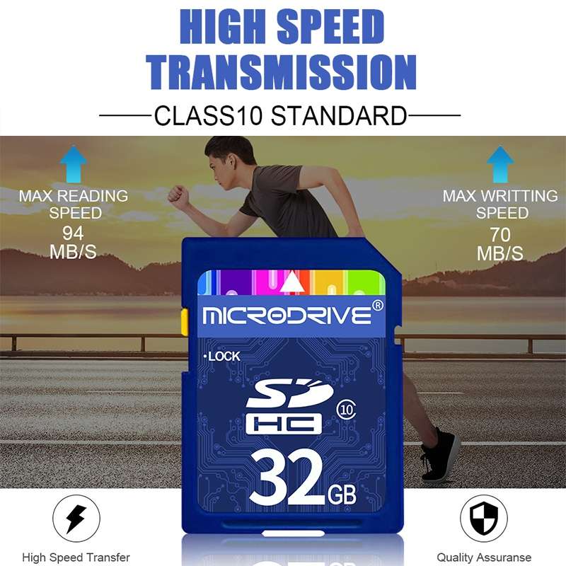 Microdrive 32GB High Speed Class 10 SD Memory Card for All Digital Devices with SD Card Slot