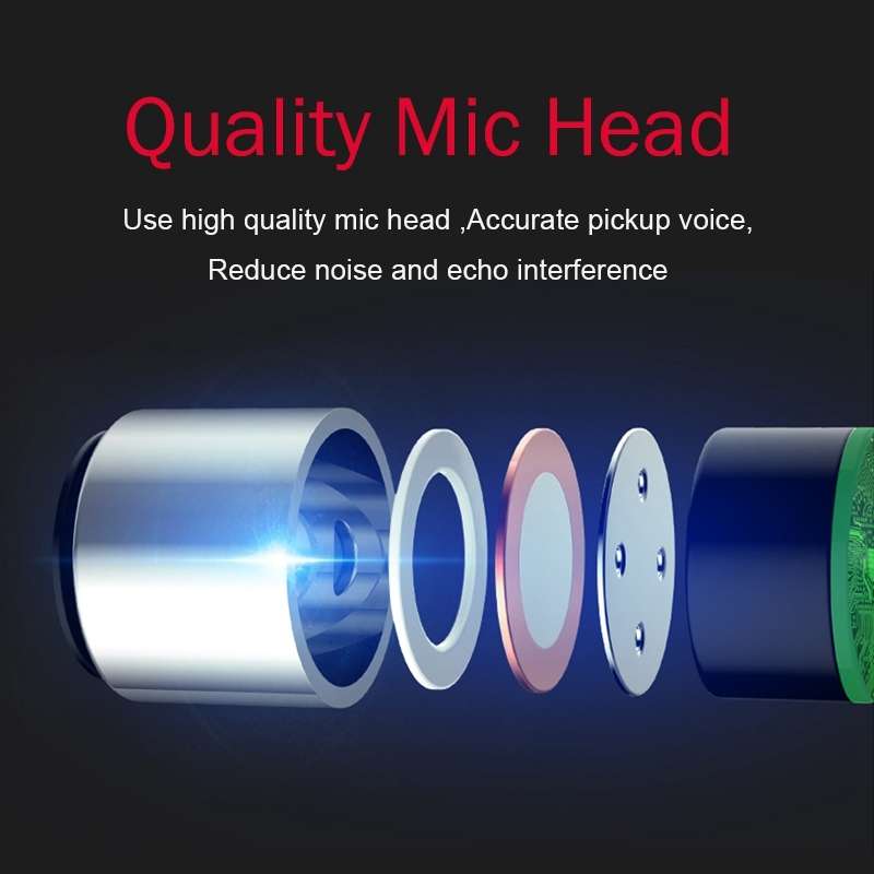 BK Desktop Gooseneck Adjustable USB Wired Audio Microphone, Built-in Sound Card