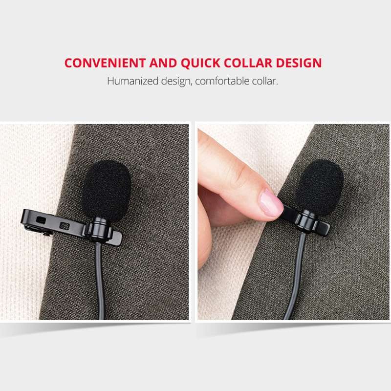 YELANGU YLG9926B MY2 Mini Lavalier Microphone for Mobile Phones / Tablets / Digital Ca ... (Black)