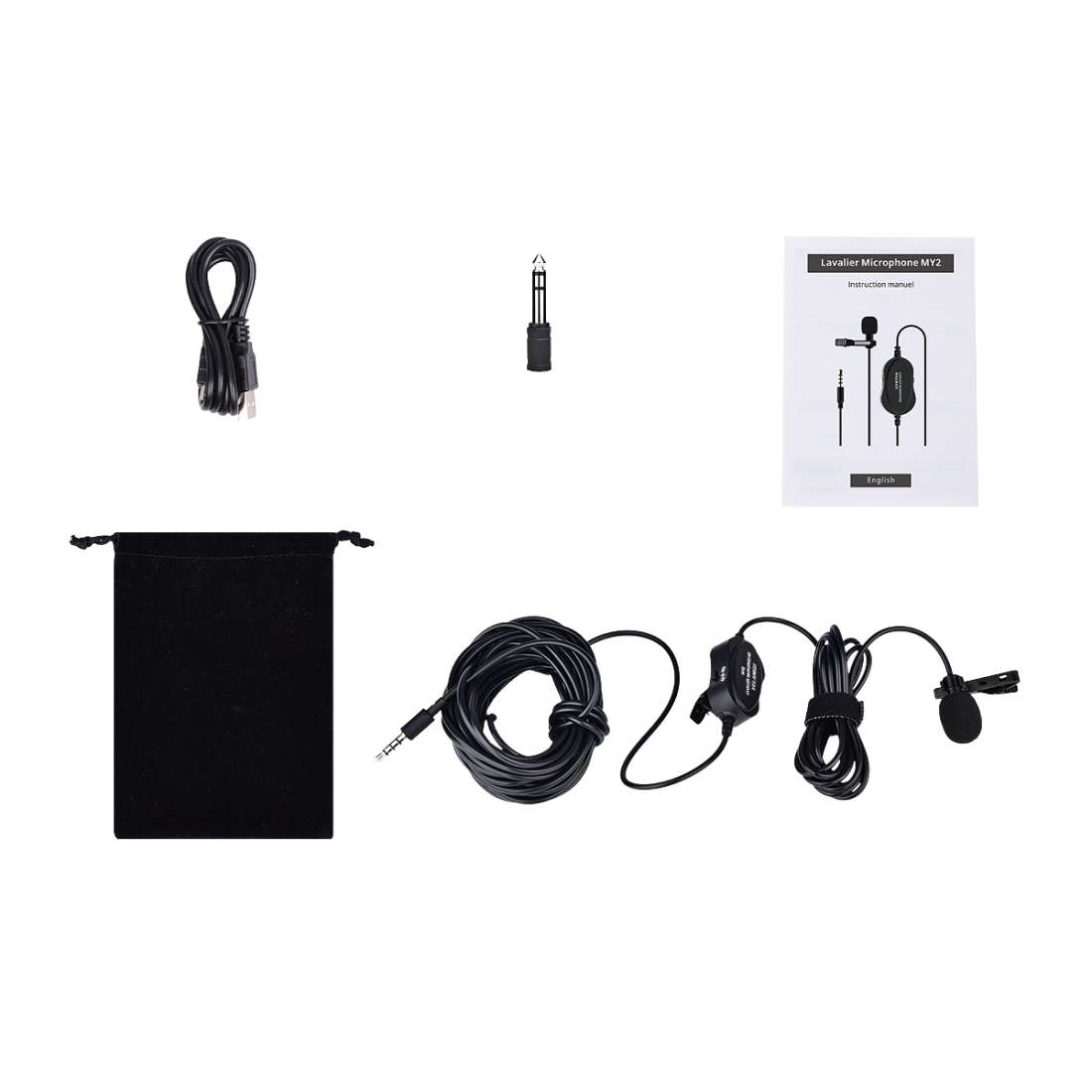 YELANGU YLG9926B MY2 Mini Lavalier Microphone for Mobile Phones / Tablets / Digital Ca ... (Black)