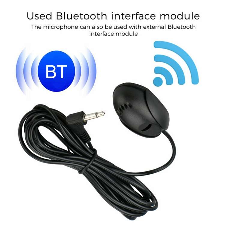 ZJ010MR Mono 2.5mm Angle Head Plug Car Navigation GPS Speaker External Paste Bluetooth Microphone, L