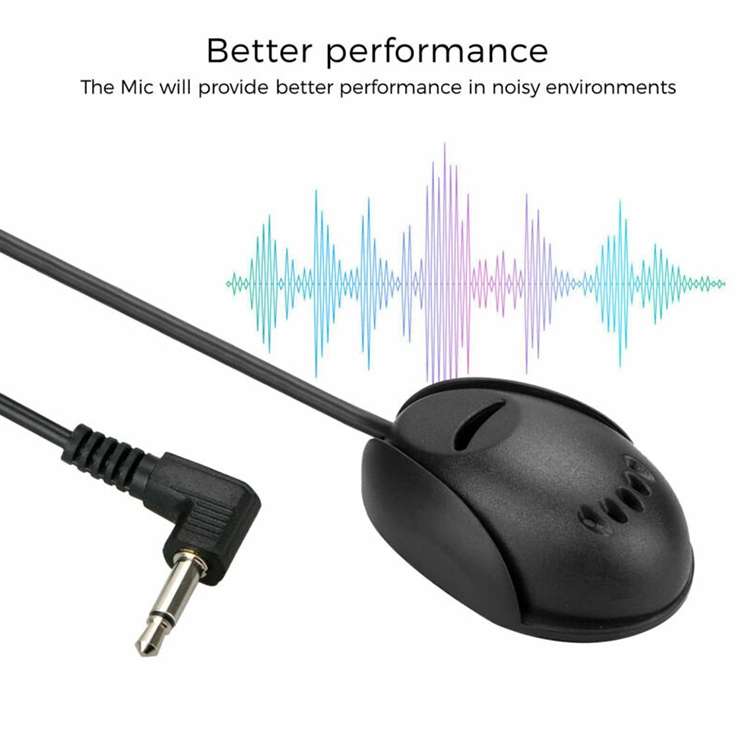 ZJ010MR Mono 2.5mm Angle Head Plug Car Navigation GPS Speaker External Paste Bluetooth Microphone, L