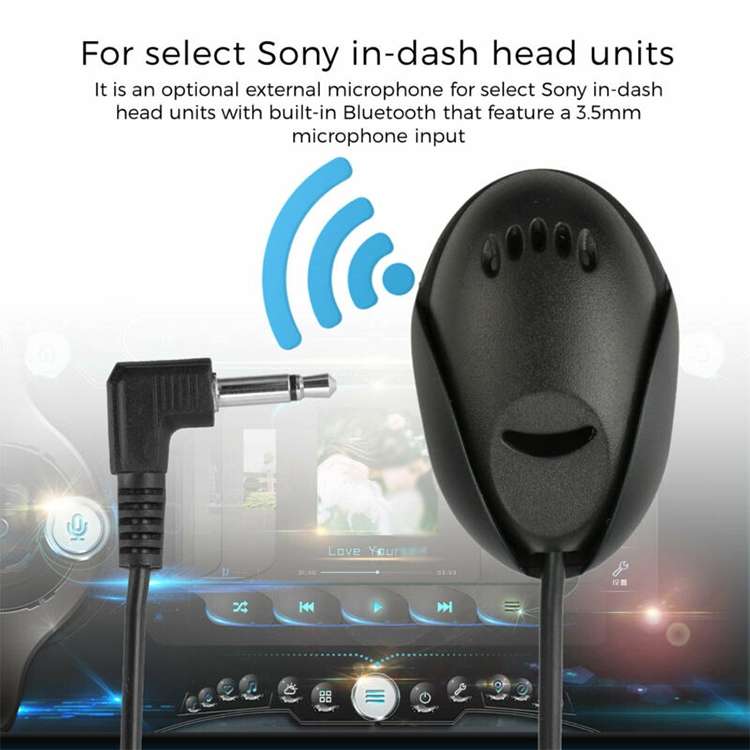 ZJ010MR Mono 3.5mm Angle Head Plug Car Navigation GPS Speaker External Paste Bluetooth Microphone,
