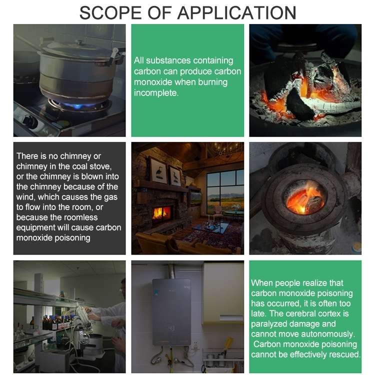 JSN-JY-909COM Smoke Carbon Monoxide Alarm Detector without Battery