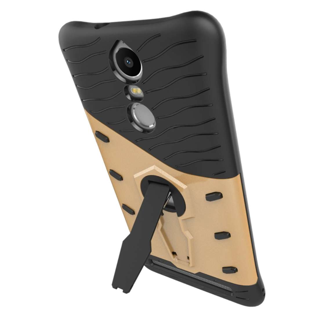 For Lenovo K5 Note Shock-Resistant 360 Degree Spin Tough Armor TPU+PC Combination Case ... (Gold)