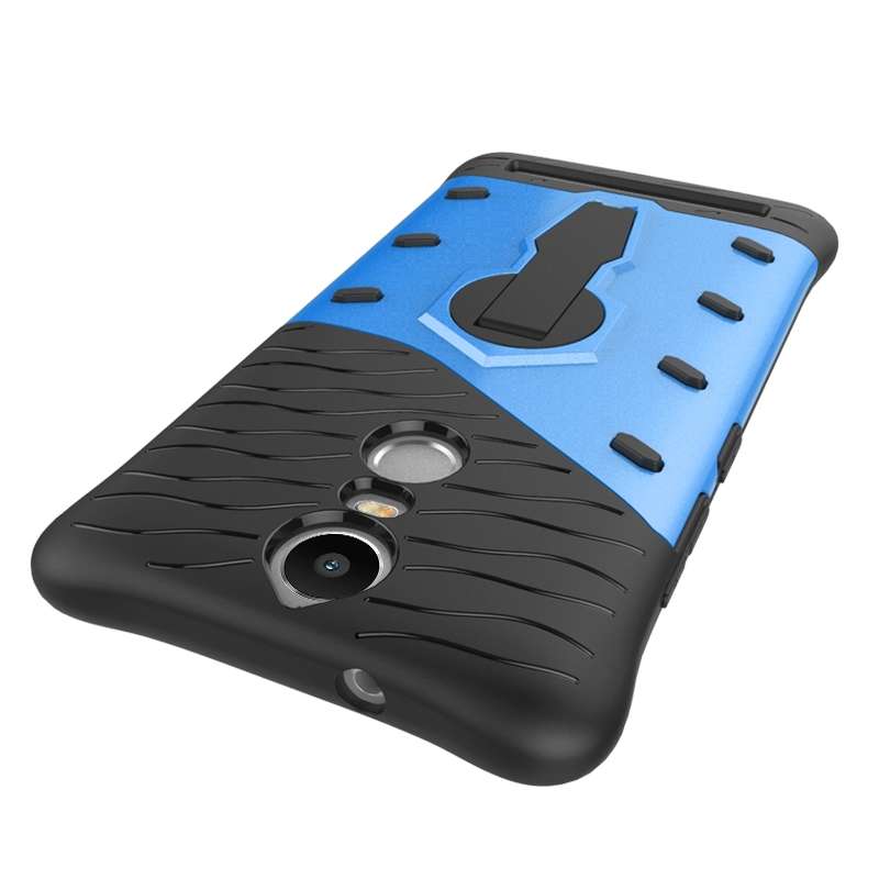 For Lenovo K5 Note Shock-Resistant 360 Degree Spin Tough Armor TPU+PC Combination Case ... (Blue)