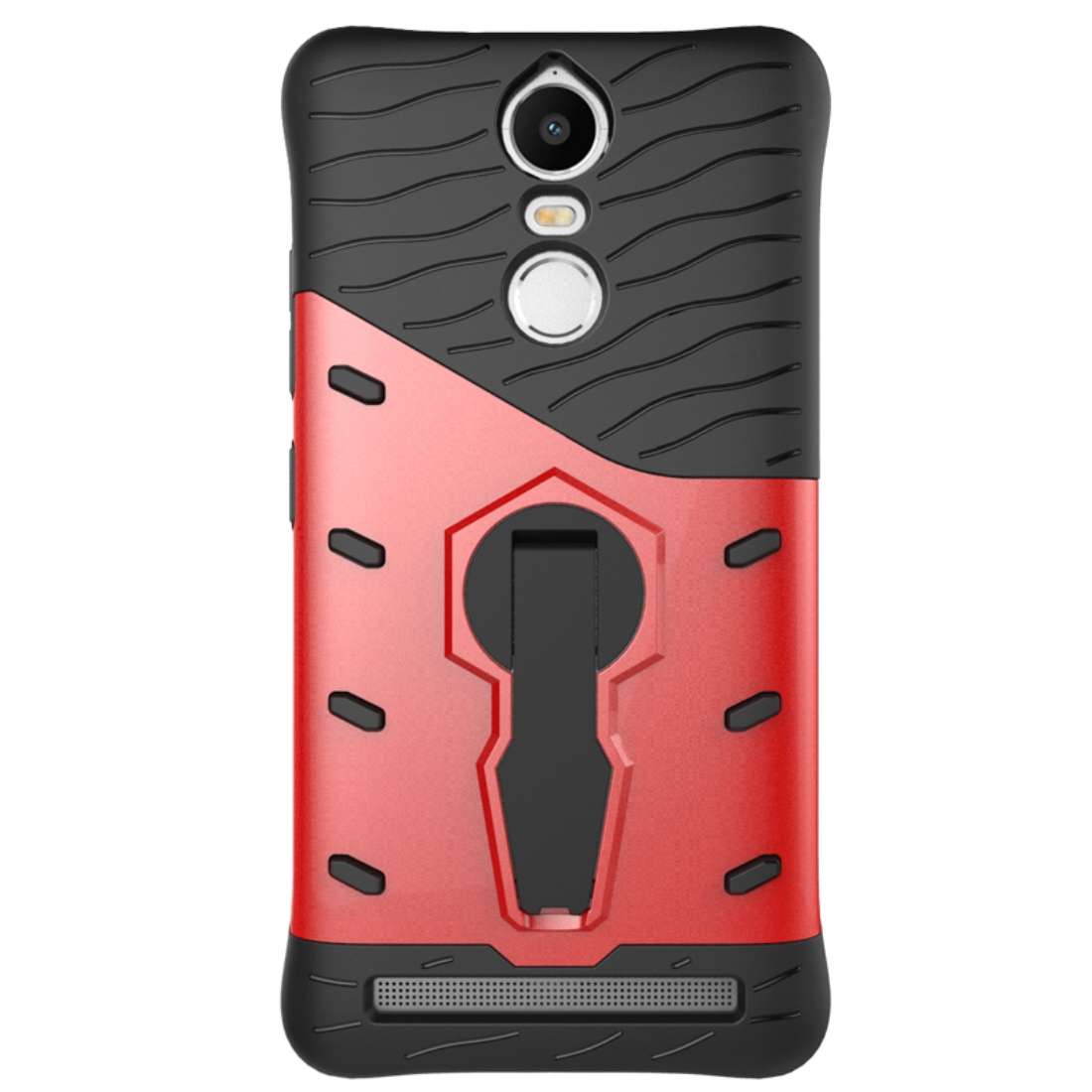 For Lenovo K5 Note Shock-Resistant 360 Degree Spin Tough Armor TPU+PC Combination Case w ... (Red)