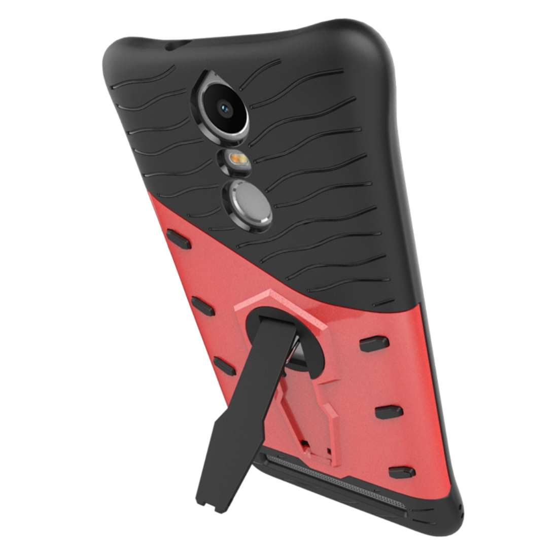 For Lenovo K5 Note Shock-Resistant 360 Degree Spin Tough Armor TPU+PC Combination Case w ... (Red)