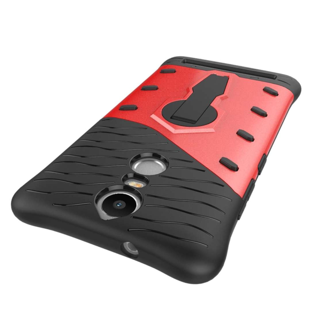 For Lenovo K5 Note Shock-Resistant 360 Degree Spin Tough Armor TPU+PC Combination Case w ... (Red)