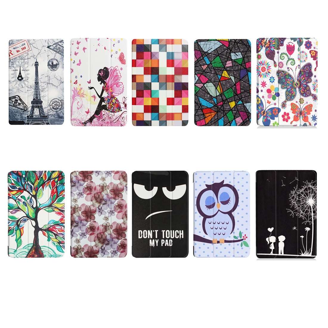 For Amazon Fire HD 8 (2017) Butterfly Pattern Horizontal Deformation Flip Leather Case with Three-