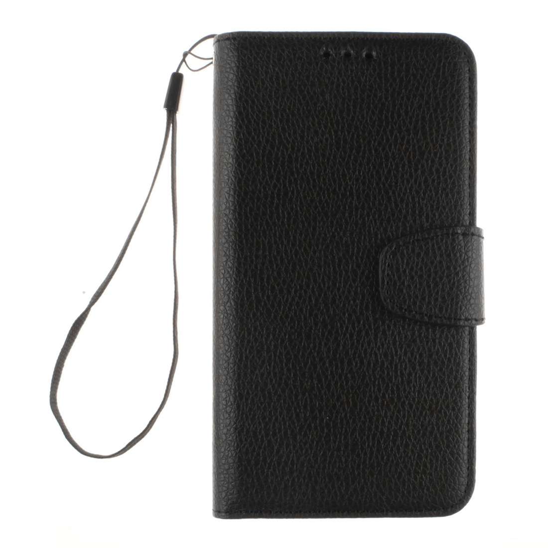 For Microsoft Lumia 640 Litchi Texture Horizontal Flip Leather Case with Holder & Card ... (Black)