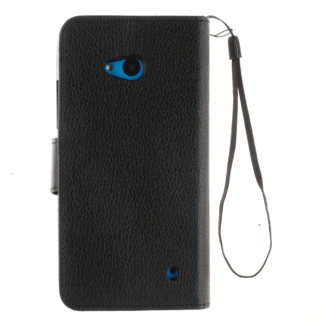 For Microsoft Lumia 640 Litchi Texture Horizontal Flip Leather Case with Holder & Card ... (Black)