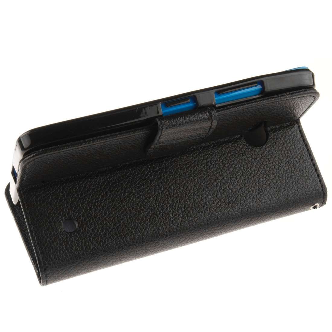 For Microsoft Lumia 640 Litchi Texture Horizontal Flip Leather Case with Holder & Card ... (Black)