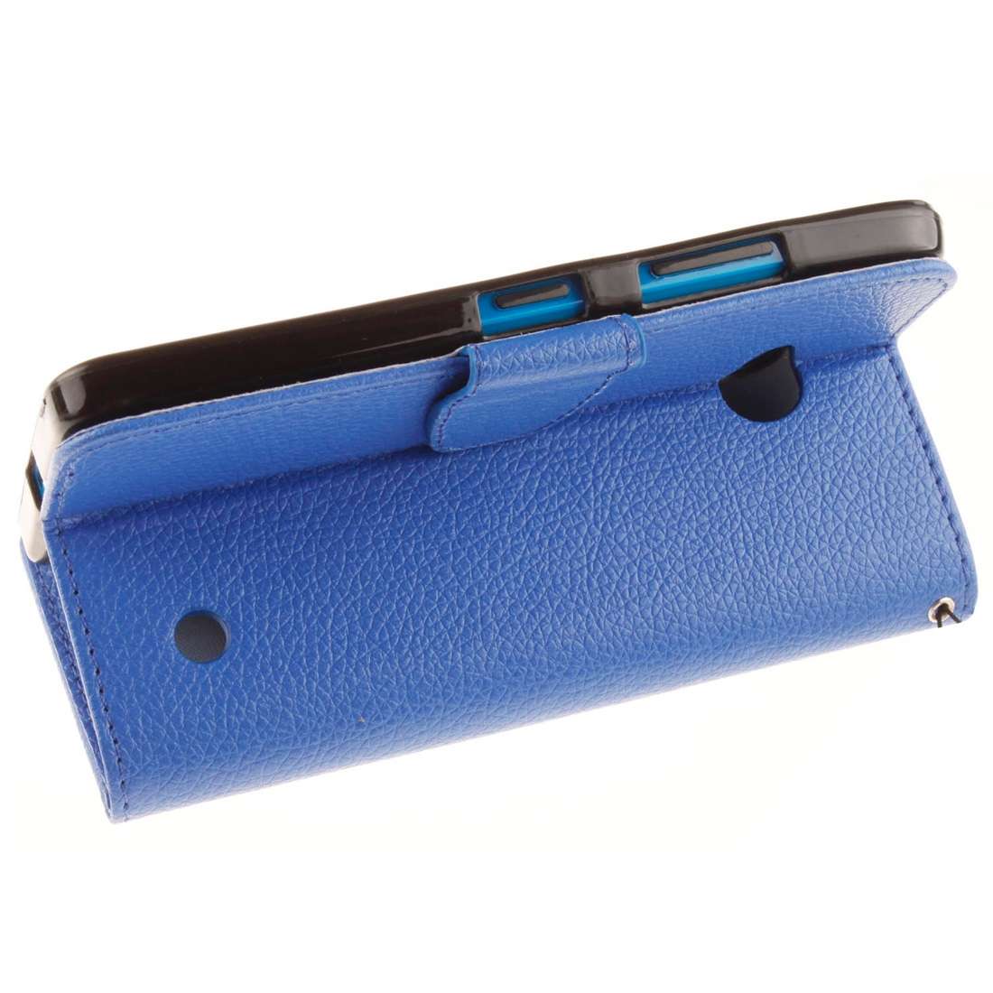 For Microsoft Lumia 640 Litchi Texture Horizontal Flip Leather Case with Holder & Card ... (Blue)