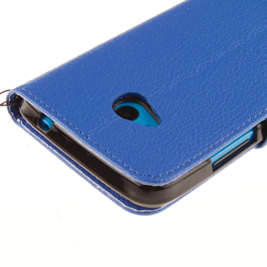 For Microsoft Lumia 640 Litchi Texture Horizontal Flip Leather Case with Holder & Card ... (Blue)
