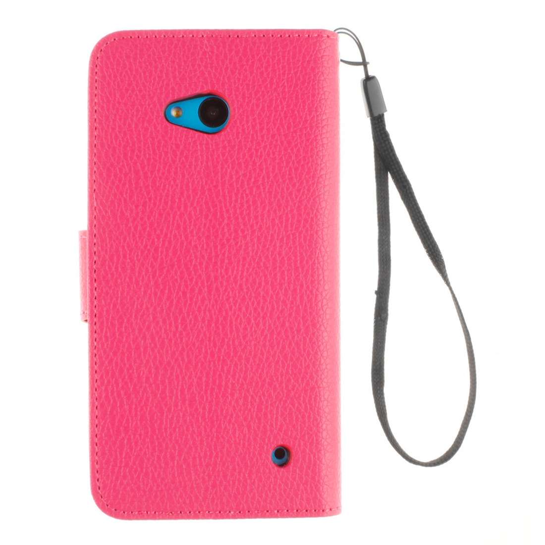 For Microsoft Lumia 640 Litchi Texture Horizontal Flip Leather Case with Holder & Ca ... (Magenta)