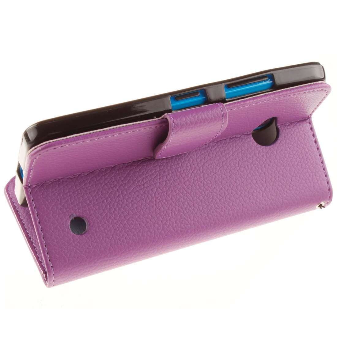 For Microsoft Lumia 640 Litchi Texture Horizontal Flip Leather Case with Holder & Car ... (Purple)