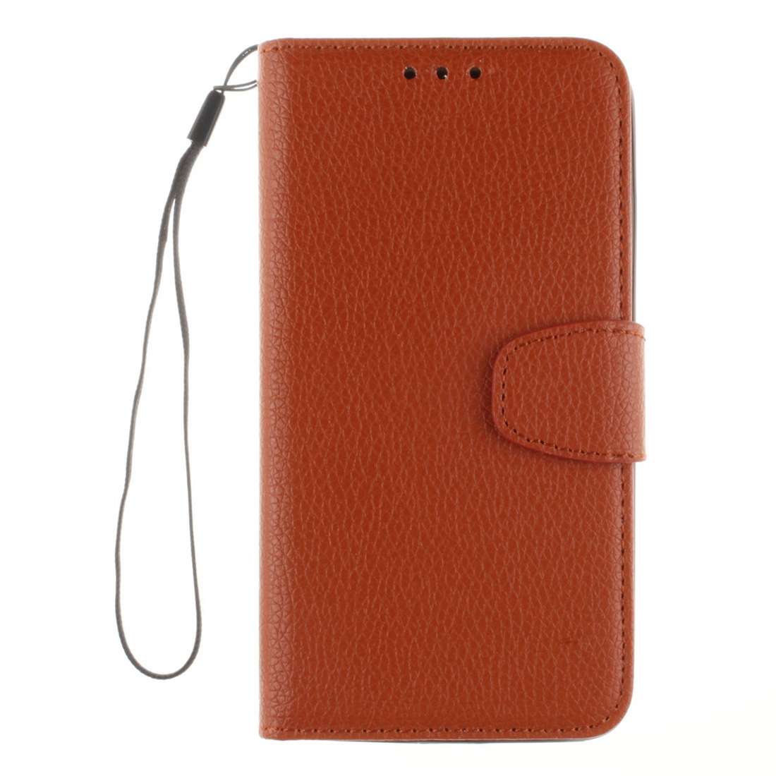 For Microsoft Lumia 640 Litchi Texture Horizontal Flip Leather Case with Holder & Card ... (Brown)