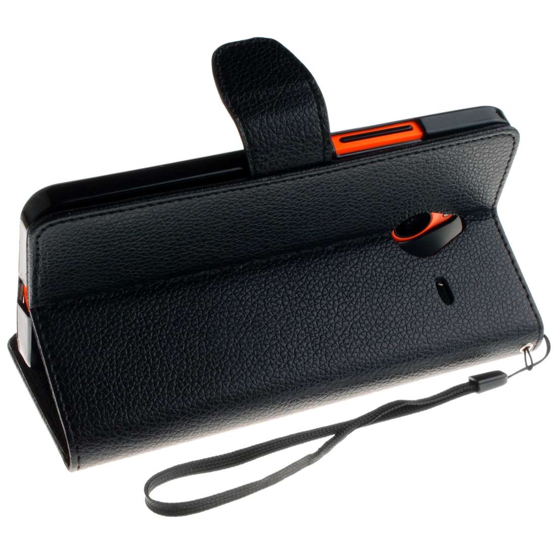 For Microsoft Lumia 640 XL Litchi Texture Horizontal Flip Leather Case with Holder & C ... (Black)