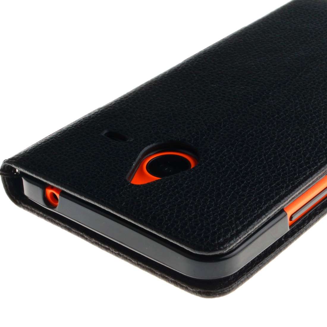 For Microsoft Lumia 640 XL Litchi Texture Horizontal Flip Leather Case with Holder & C ... (Black)