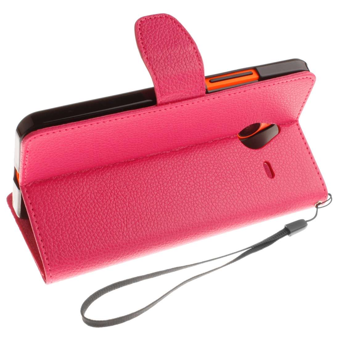 For Microsoft Lumia 640 XL Litchi Texture Horizontal Flip Leather Case with Holder & ... (Magenta)
