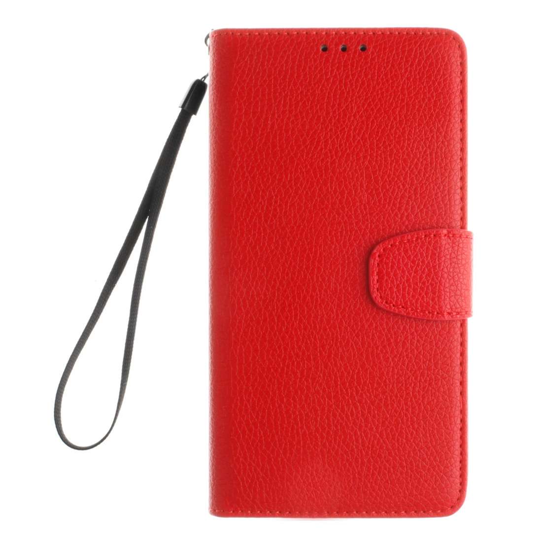 For Microsoft Lumia 640 XL Litchi Texture Horizontal Flip Leather Case with Holder & Car ... (Red)