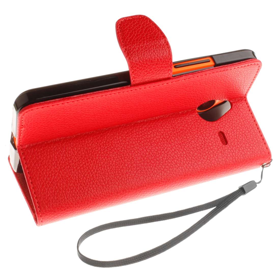 For Microsoft Lumia 640 XL Litchi Texture Horizontal Flip Leather Case with Holder & Car ... (Red)