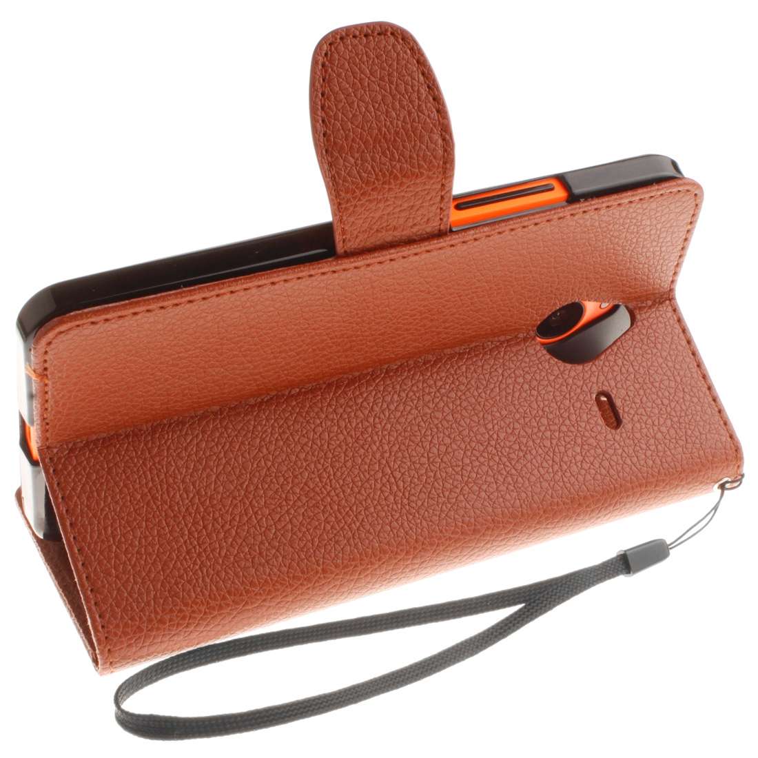 For Microsoft Lumia 640 XL Litchi Texture Horizontal Flip Leather Case with Holder & C ... (Brown)
