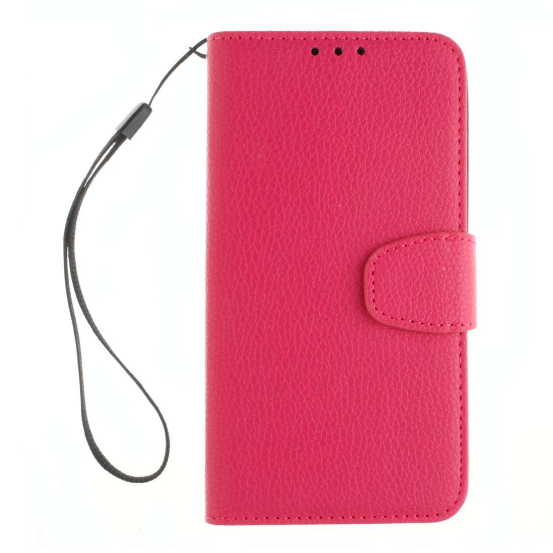 For Microsoft Lumia 535 Litchi Texture Horizontal Flip Leather Case with Holder & Ca ... (Magenta)
