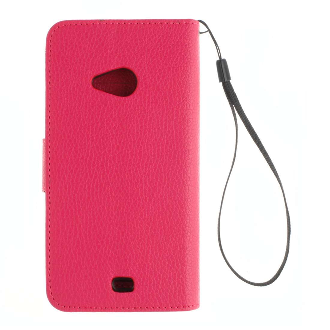 For Microsoft Lumia 535 Litchi Texture Horizontal Flip Leather Case with Holder & Ca ... (Magenta)