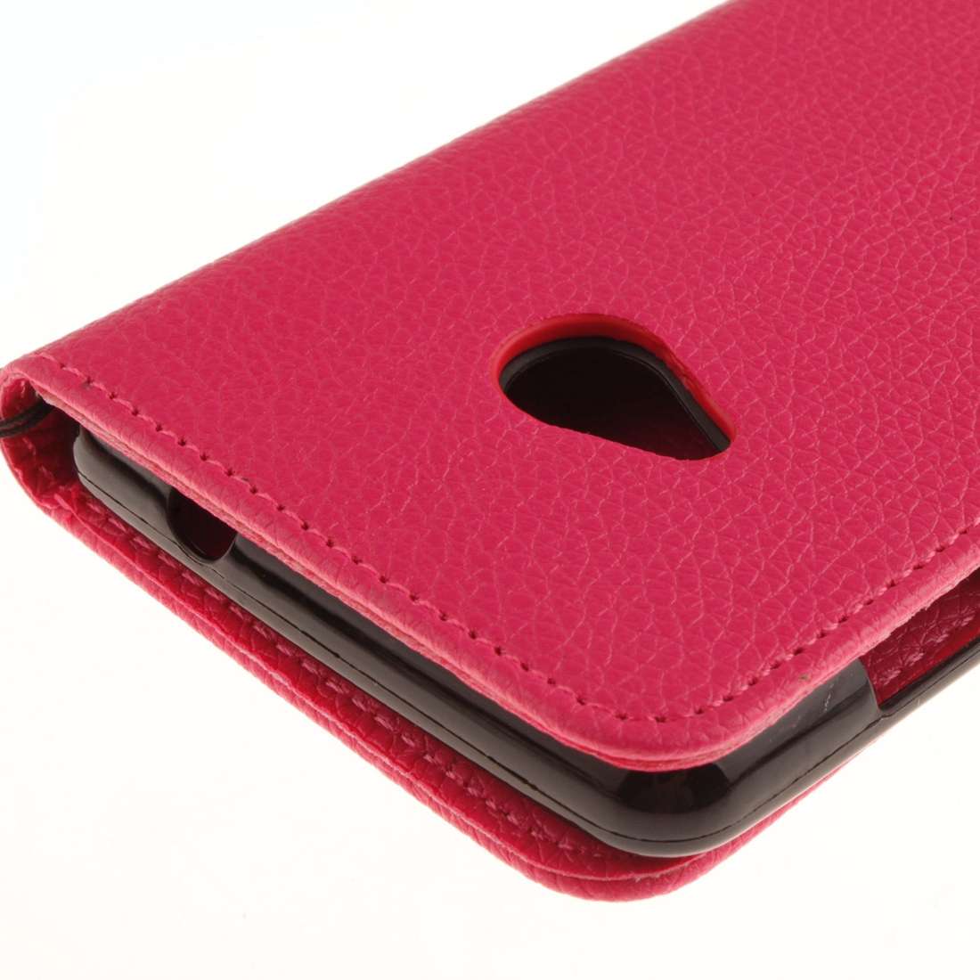 For Microsoft Lumia 535 Litchi Texture Horizontal Flip Leather Case with Holder & Ca ... (Magenta)