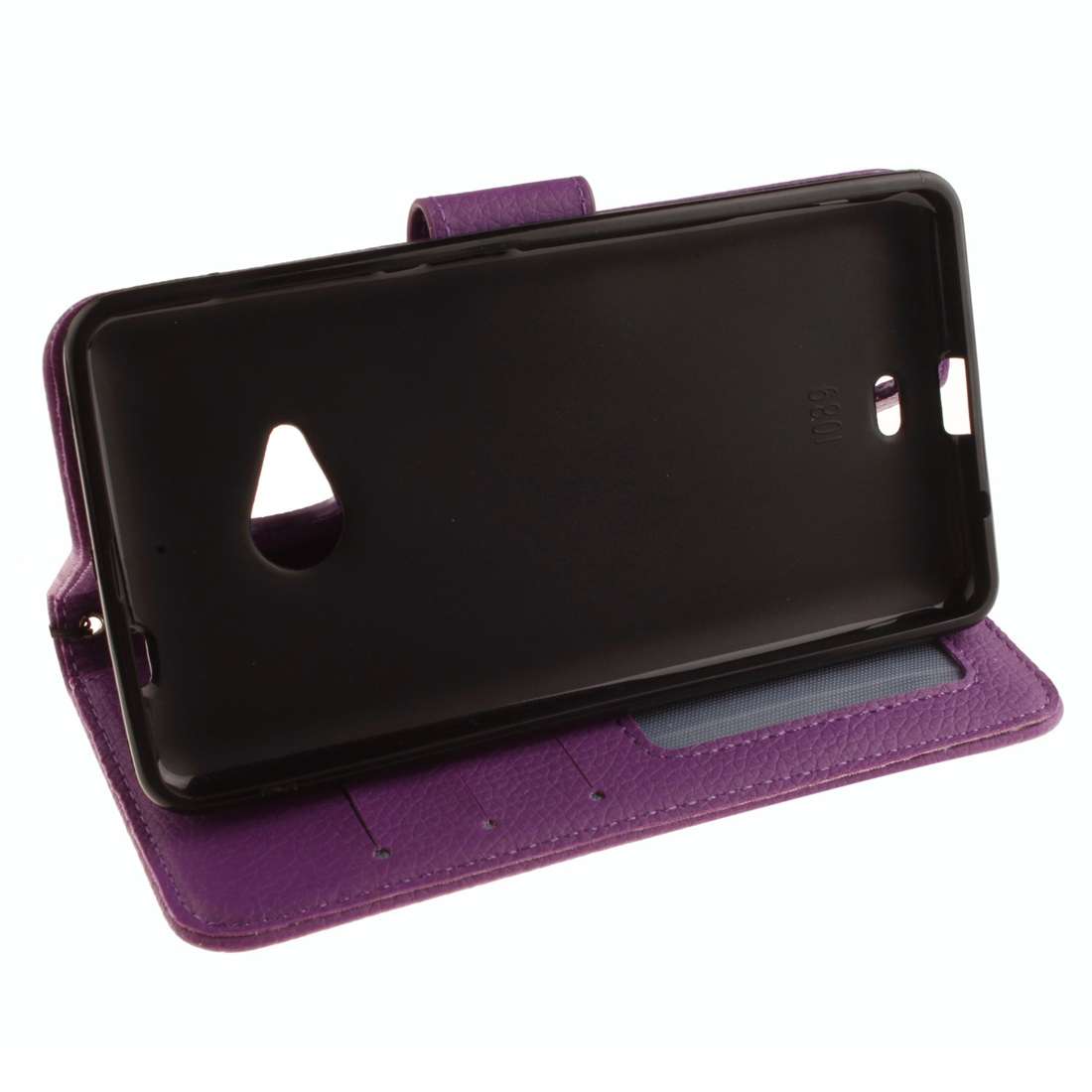 For Microsoft Lumia 535 Litchi Texture Horizontal Flip Leather Case with Holder & Car ... (Purple)