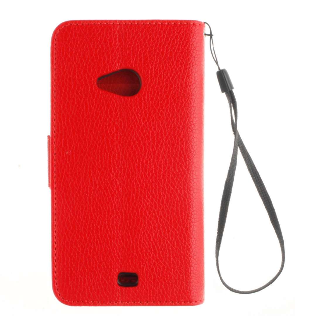 For Microsoft Lumia 535 Litchi Texture Horizontal Flip Leather Case with Holder & Card S ... (Red)