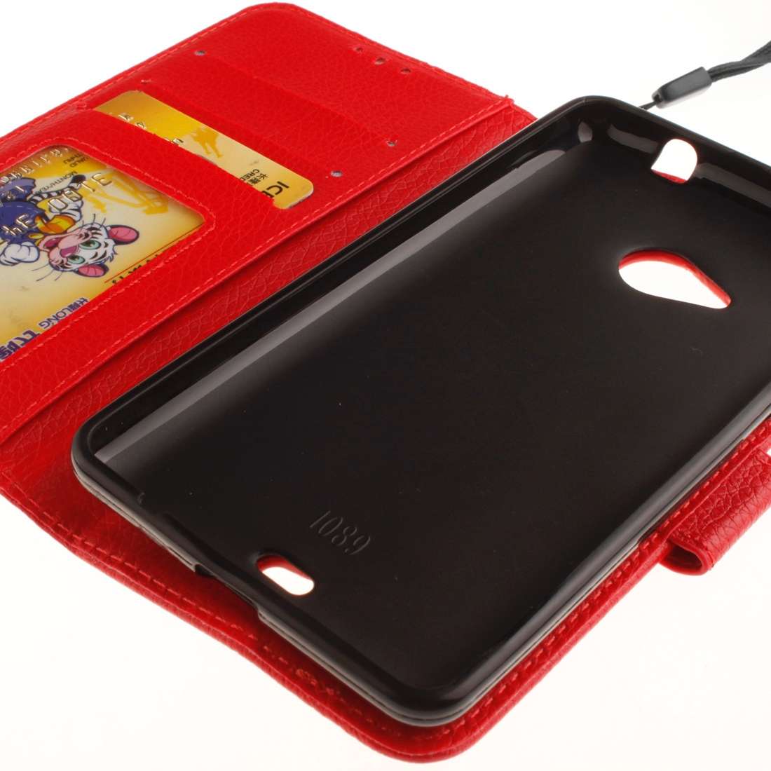 For Microsoft Lumia 535 Litchi Texture Horizontal Flip Leather Case with Holder & Card S ... (Red)