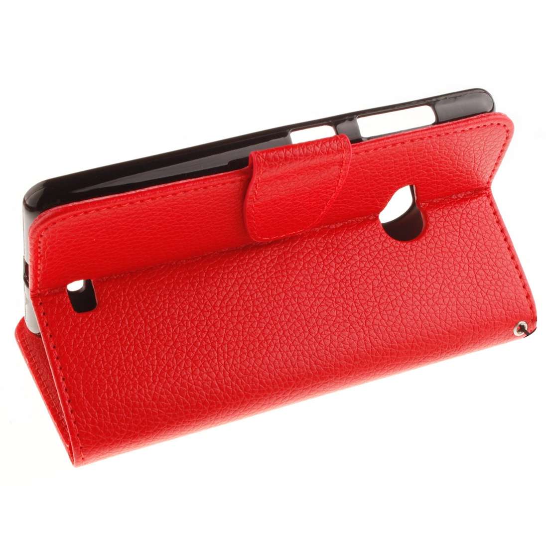 For Microsoft Lumia 535 Litchi Texture Horizontal Flip Leather Case with Holder & Card S ... (Red)